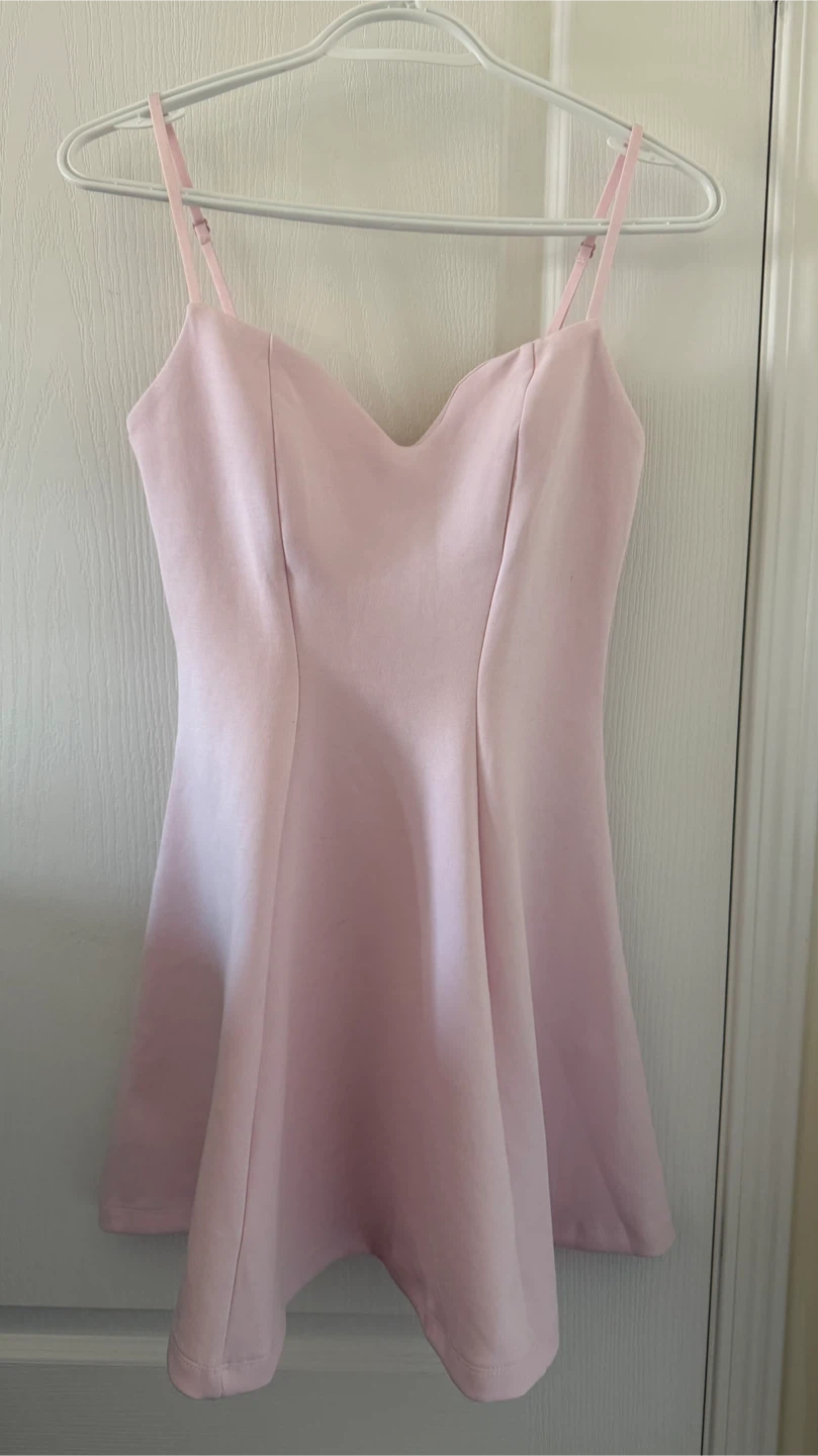 Zara Pink Sweetheart Neckline Mini Dress