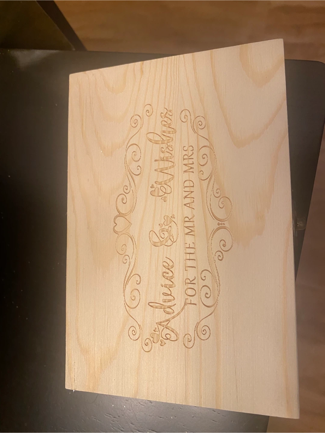 Wedding advice cards, he said she said game and pencils