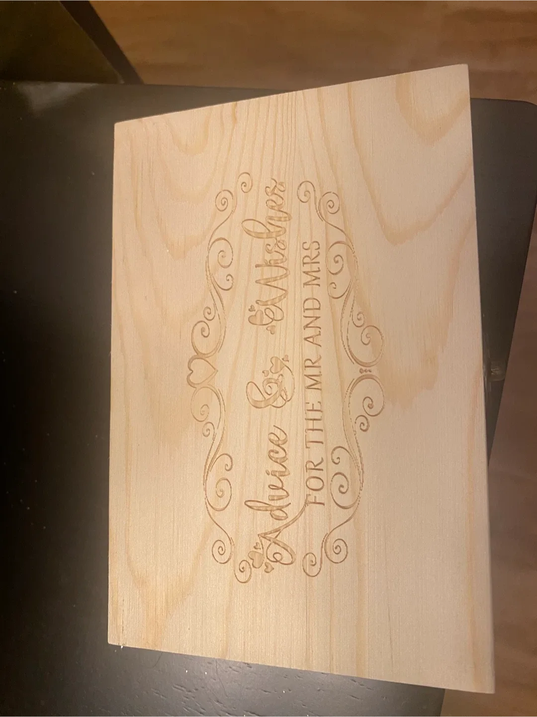 Wedding advice cards, he said she said game and pencils