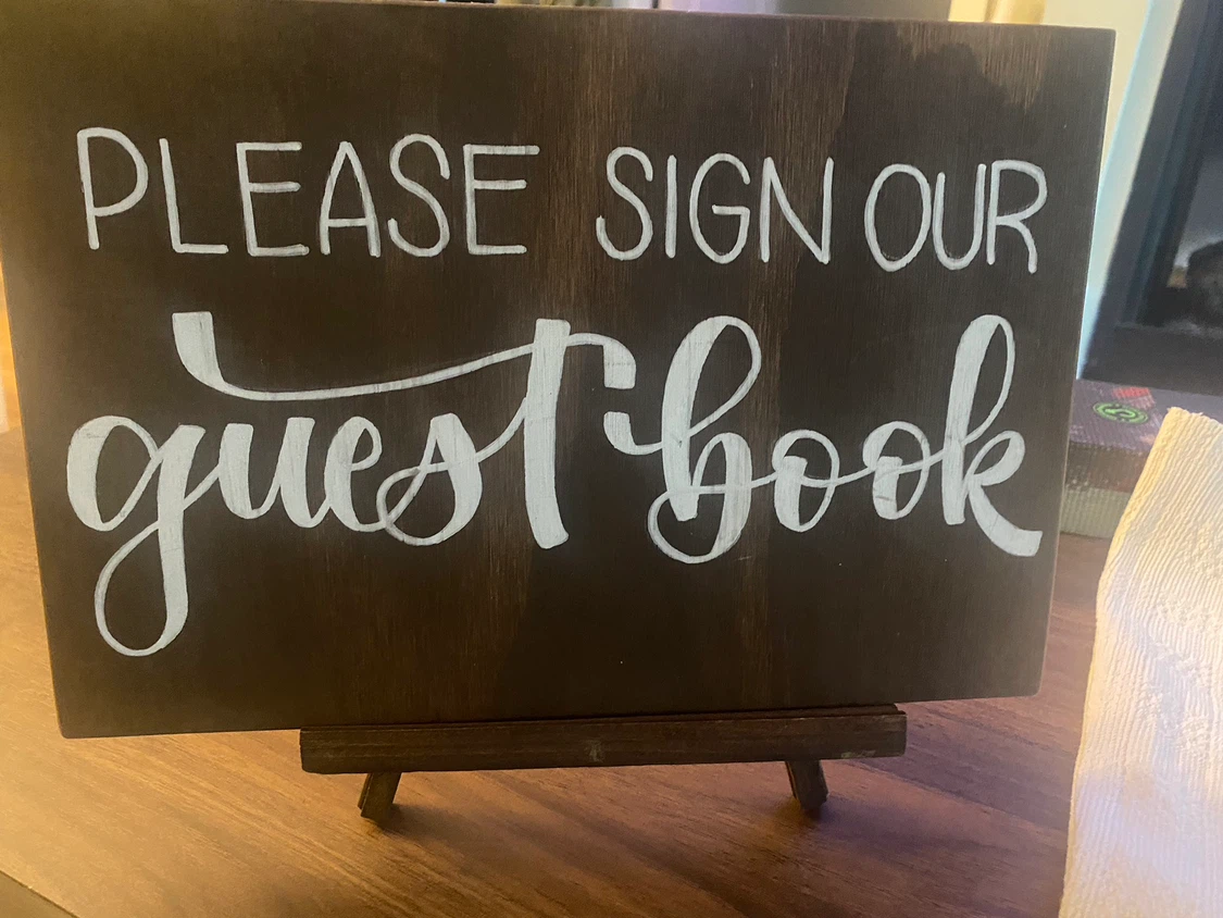 Wooden Guest Book Sign