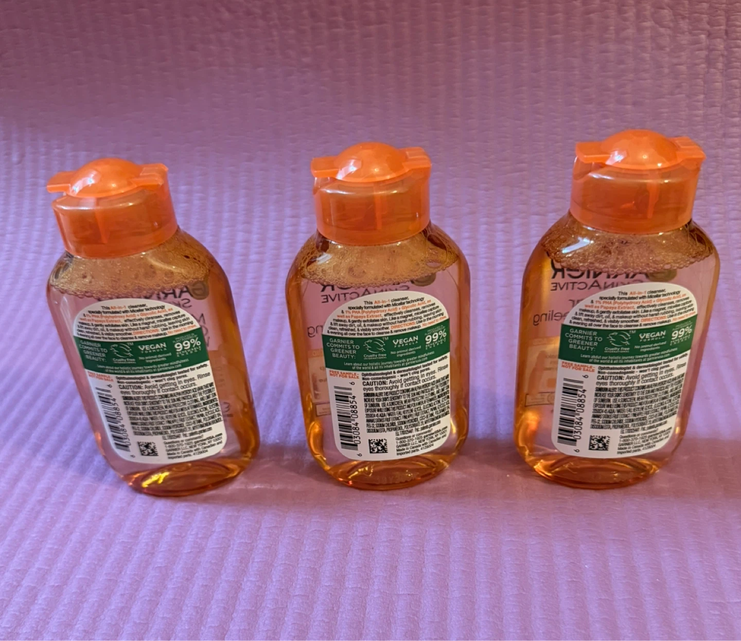 NEW✨3 Garnier SkinActive Micellar Gentle Peeling Water Bottles - photo 2