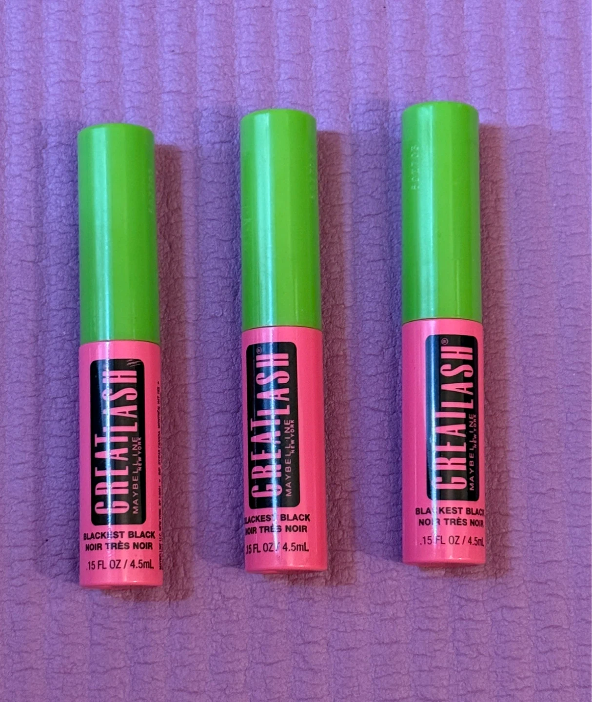 NEW✨Maybelline Great Lash Mascara Blackest Black 3-Pack