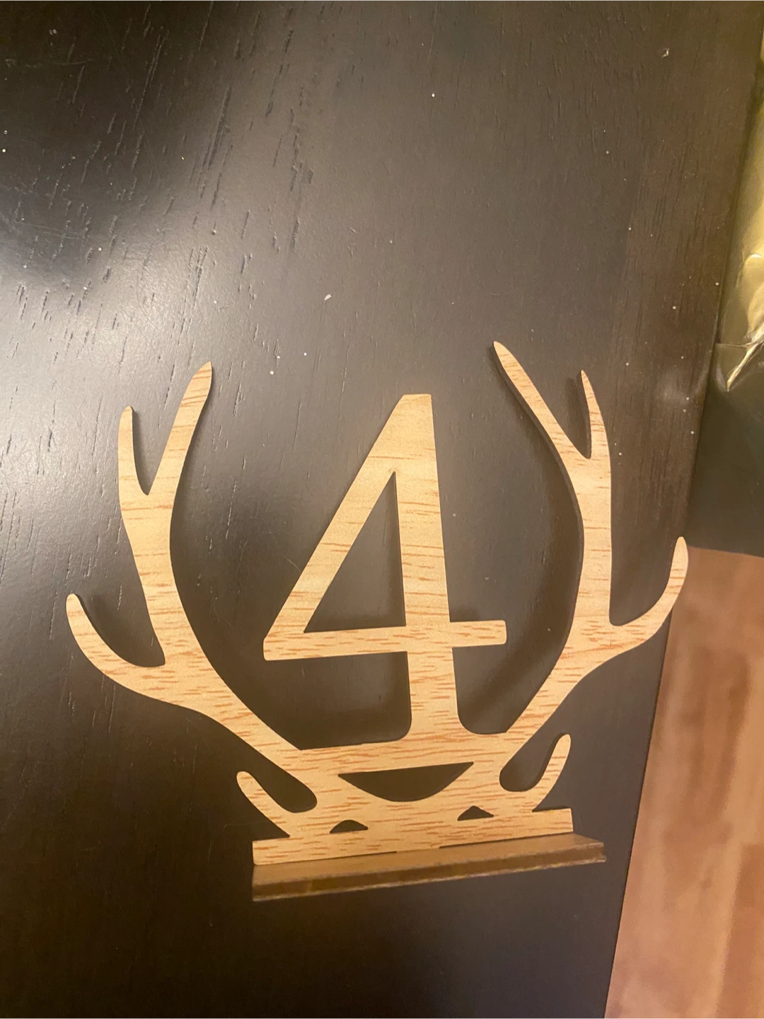 Wooden Antler Table Number Holders - photo 2