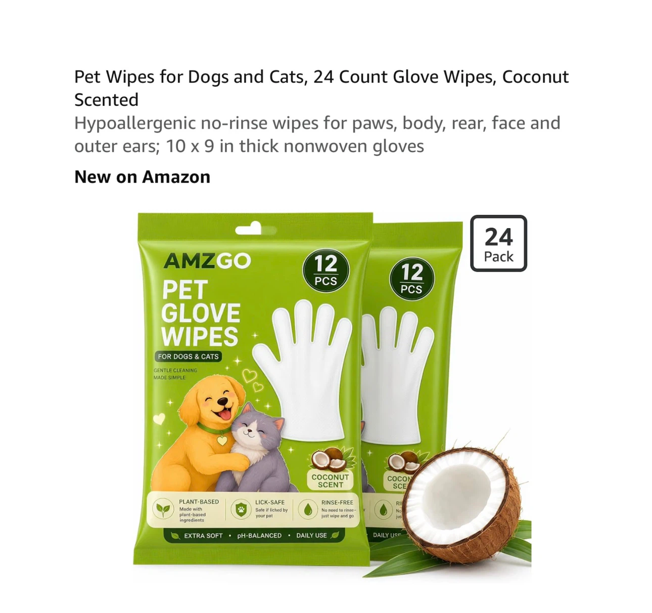 Brand new Pet Wipes for Dogs and Cats, 24 Count