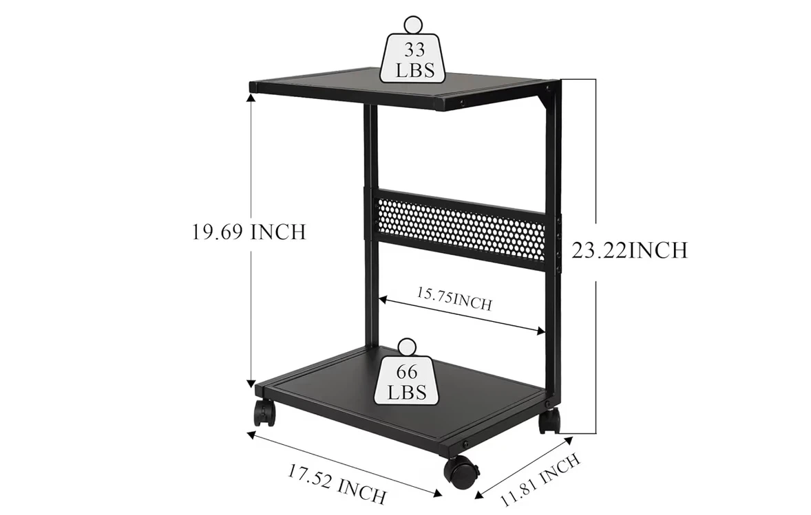 2-Tier Mobile PC Tower Stand - photo 2