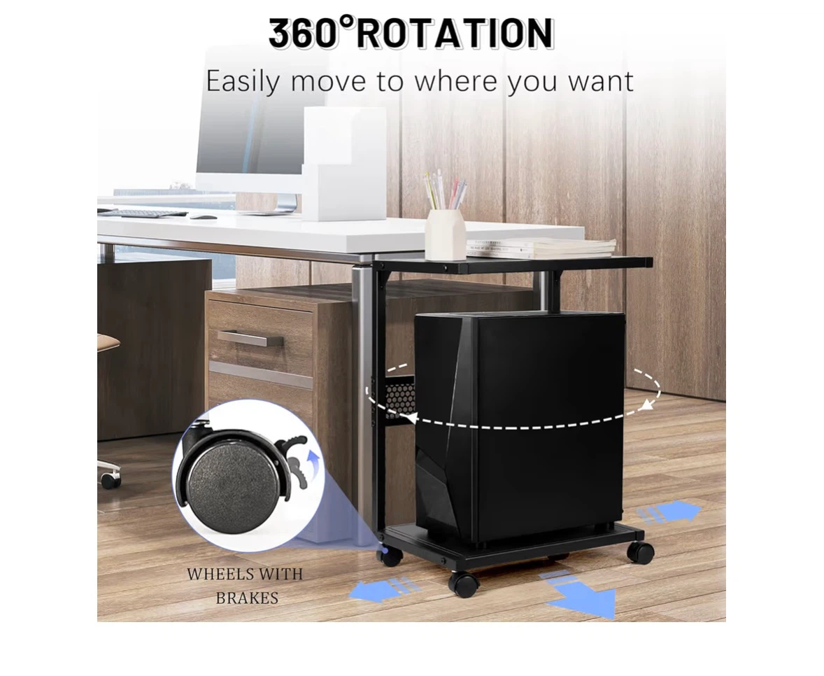 2-Tier Mobile PC Tower Stand - photo 3