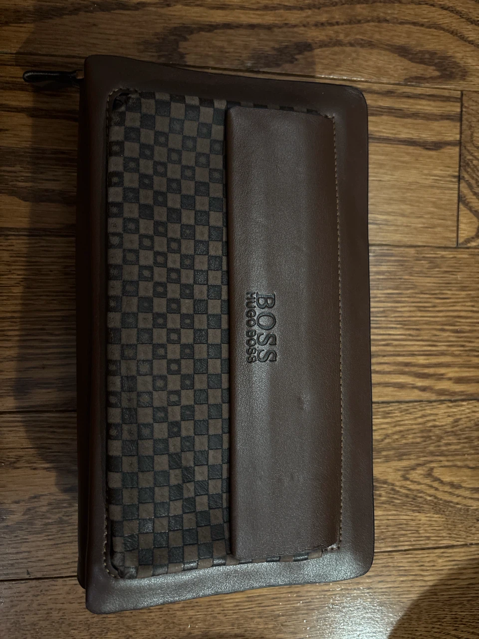 Hugo Boss Brown Leather Travel Organizer Wallet - photo 2