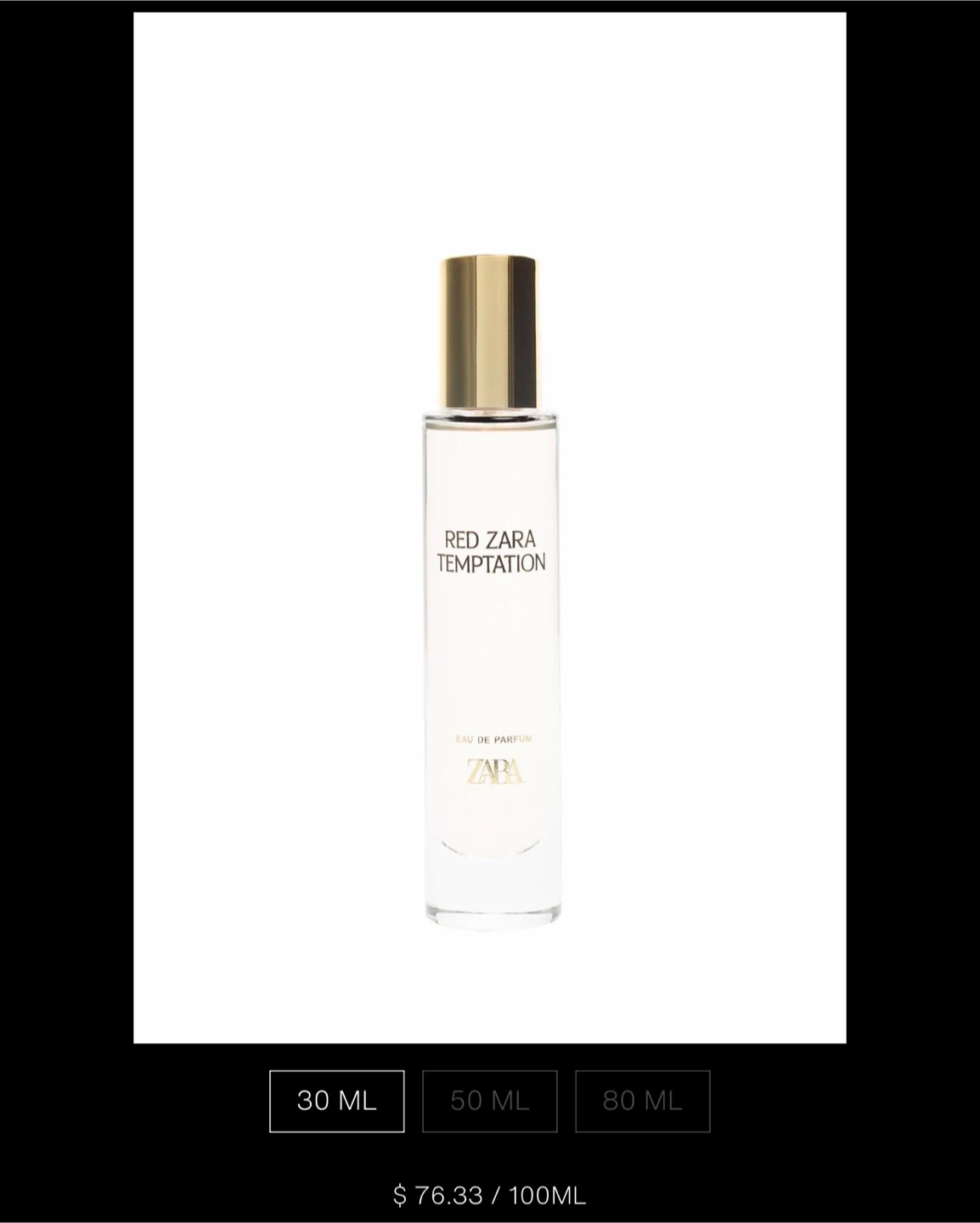 Zara Red Temptation Eau de Parfum 30ml