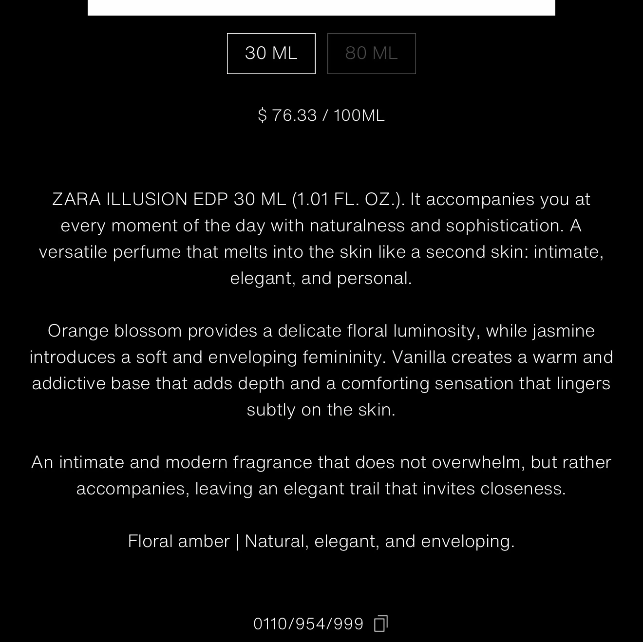 Zara Illusion Eau de Parfum 30ml - photo 2