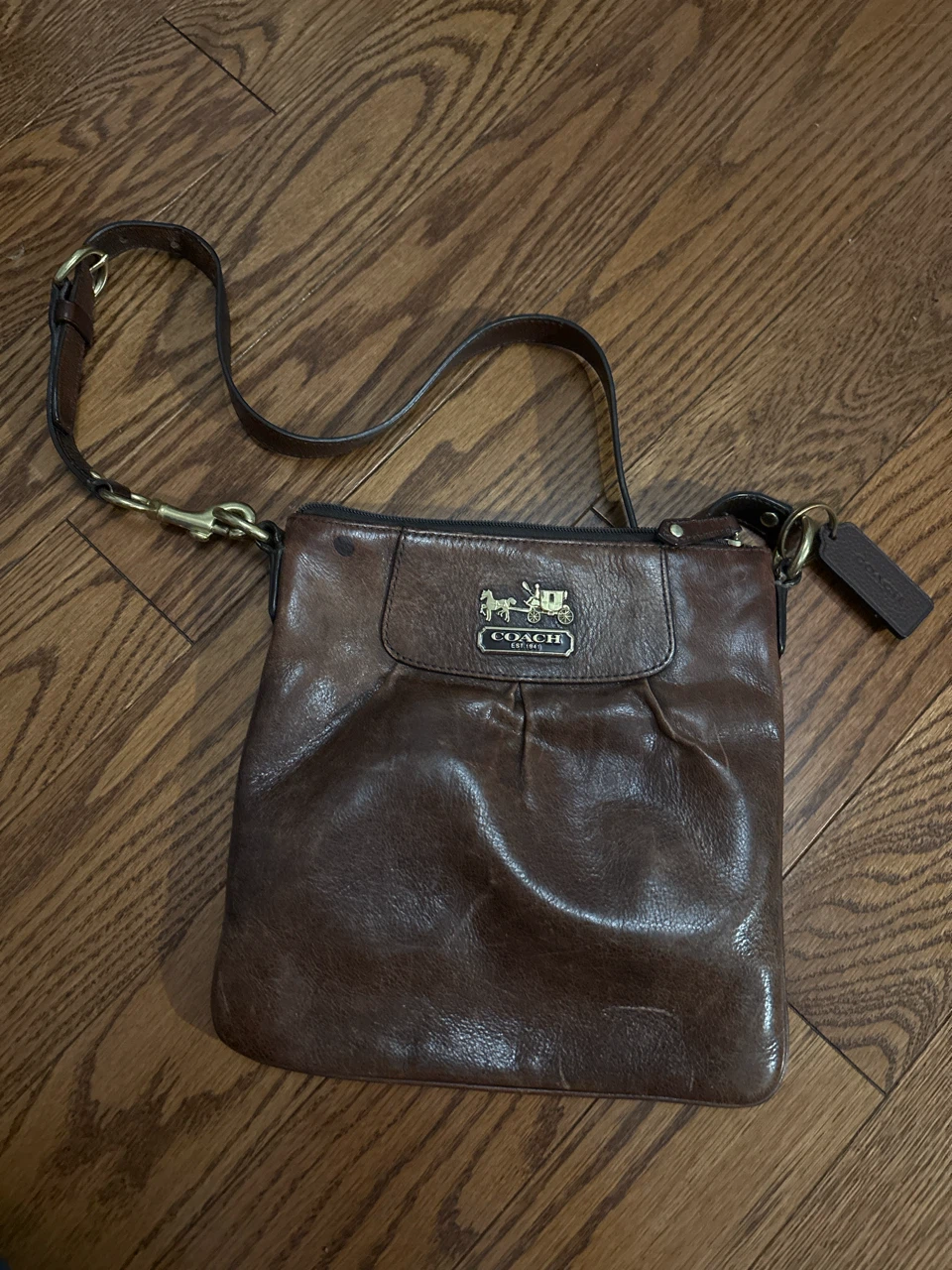 Coach Brown Leather Crossbody Bag