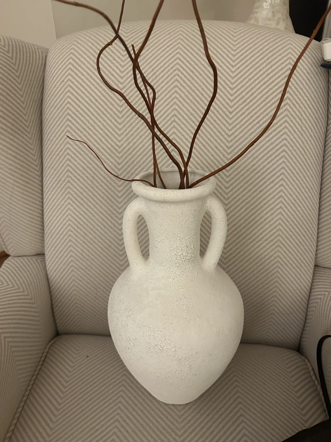 Rustic White Ceramic Vase
