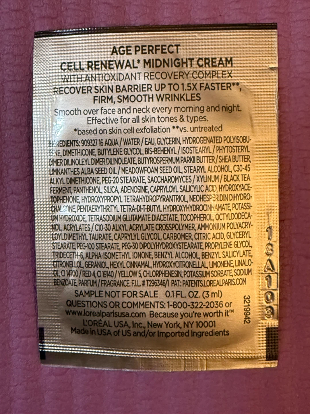 NEW✨8 packs L'Oreal Age Perfect Midnight Cream - photo 2