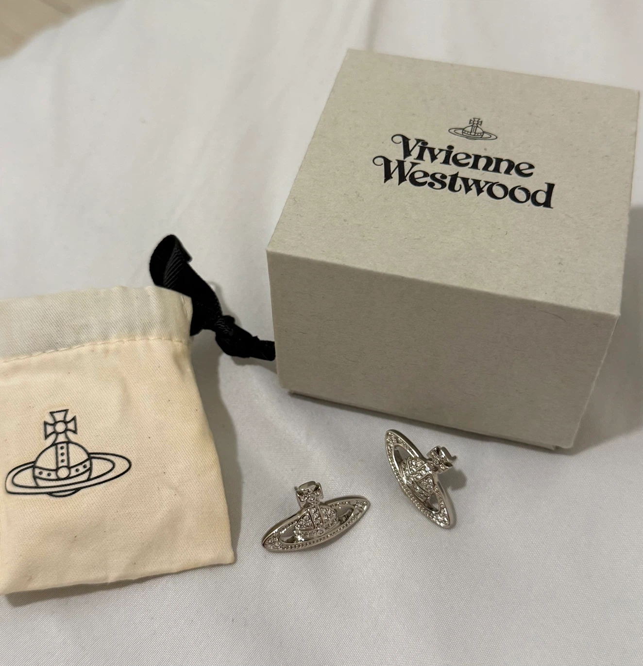 Vivienne Westwood Mayfair Bas Relief Earrings / Silver