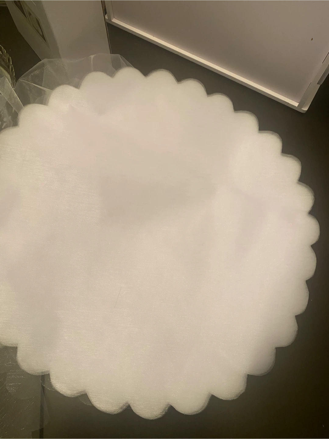12 inch White Tulle Circles