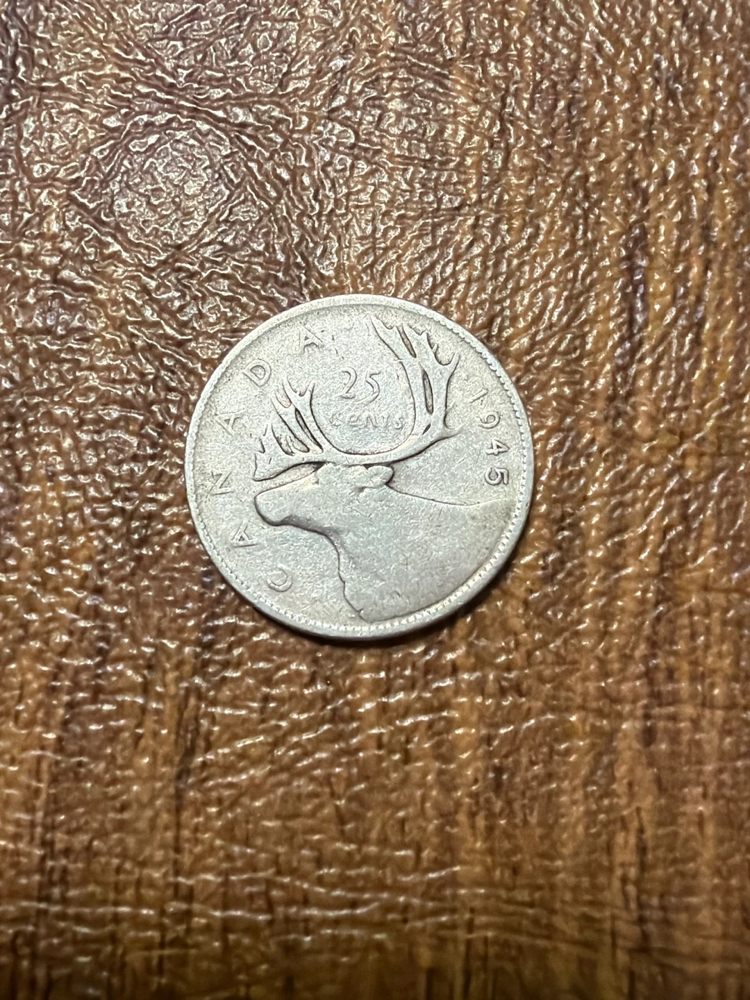 1945 Canadian 25 Cent Coin
