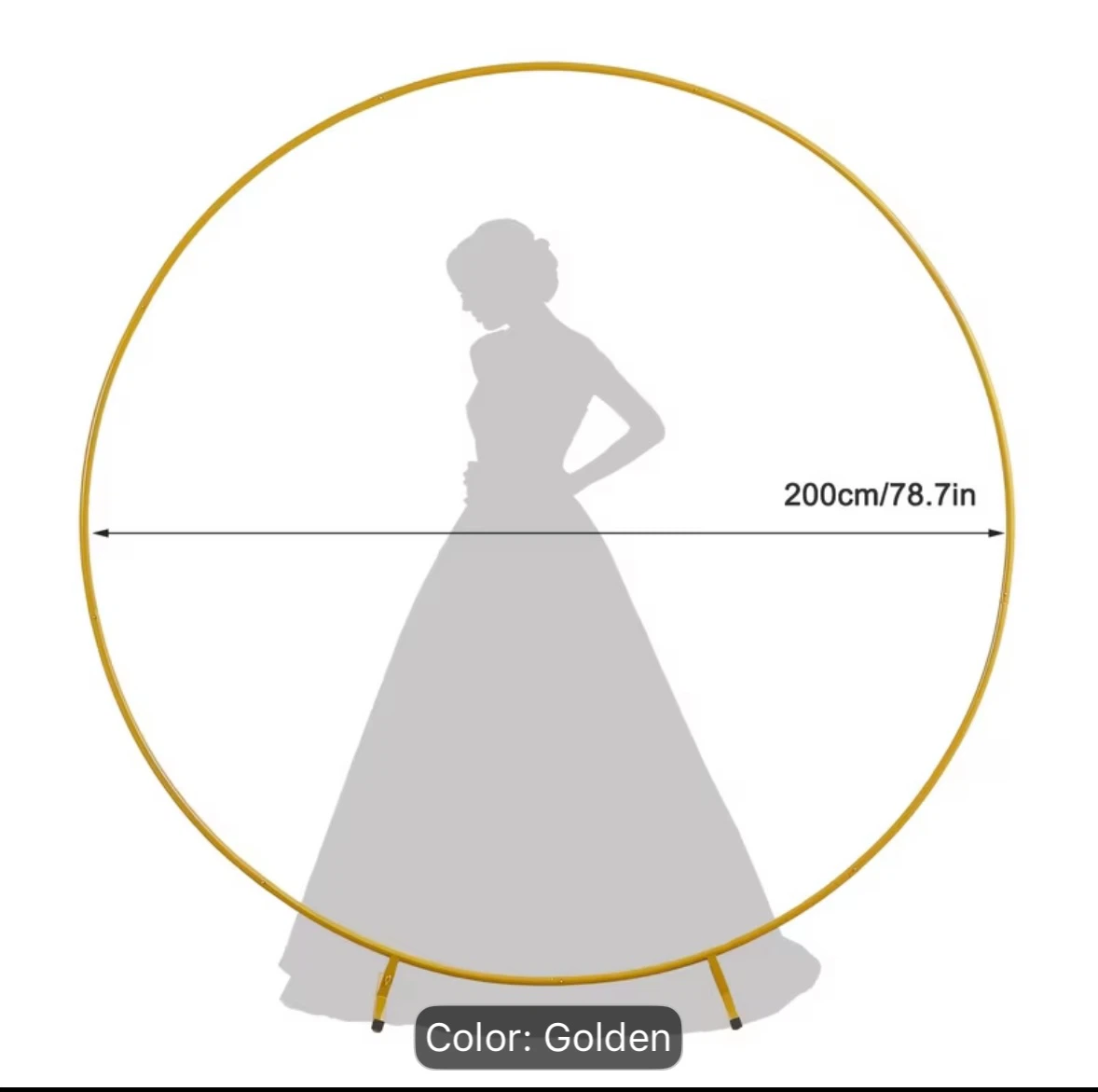 Golden Circular Backdrop Stand