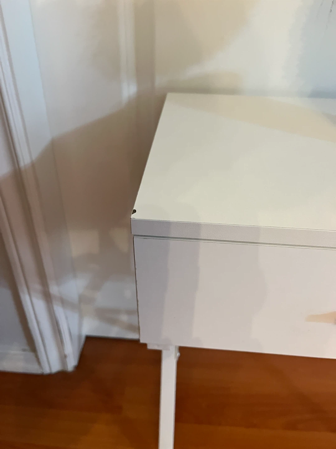 White bedside table - photo 2