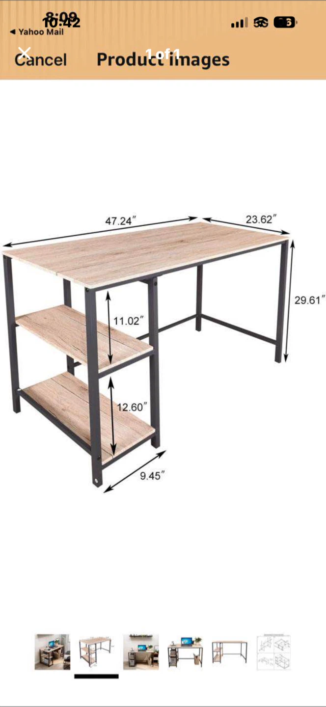 Computer Desk with Storage Shelves