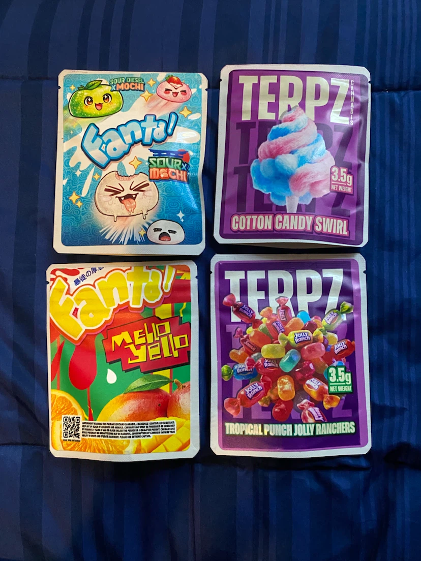 Set of 4 Terpz and Fanta Packaging Bags