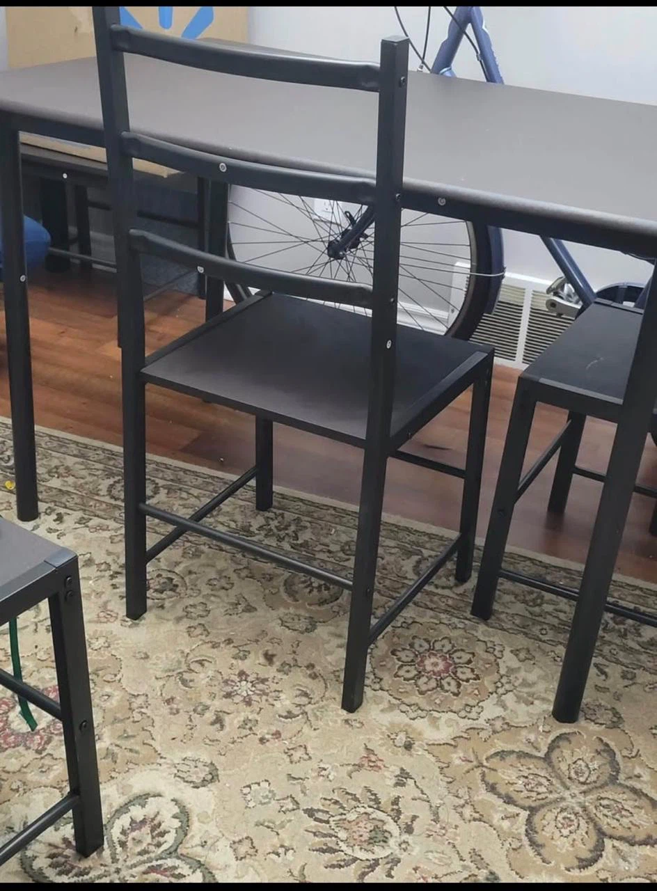 Black Metal Dining Chairs - photo 2