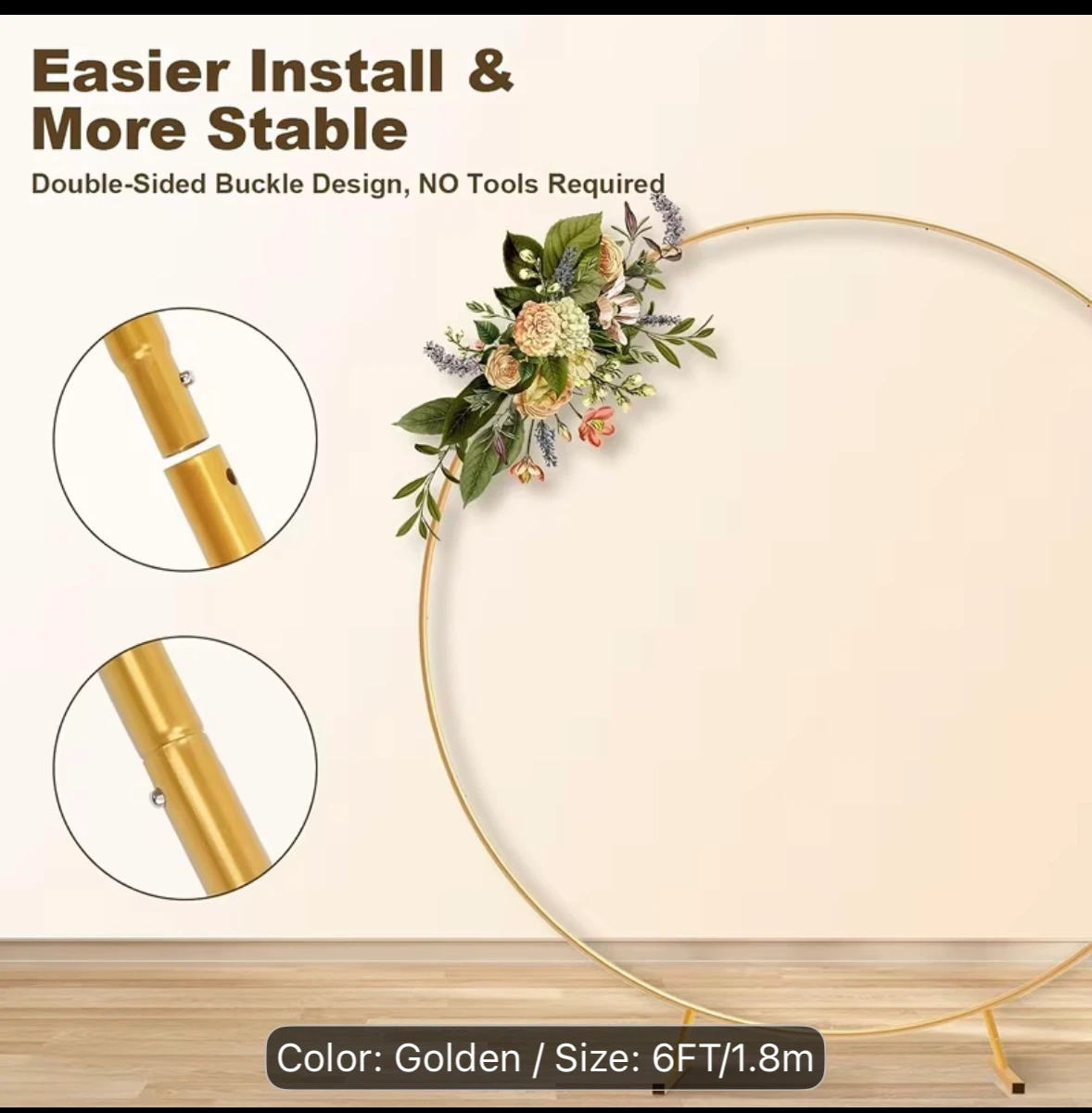 Golden Circular Backdrop Stand - photo 5