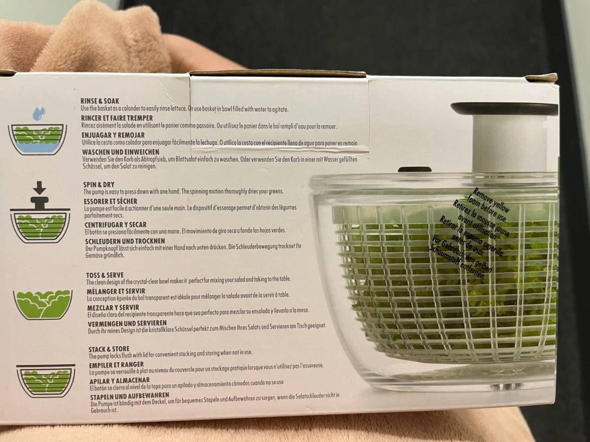 OXO Good Grips Little Salad & Herb Spinner 4.0 - photo 4