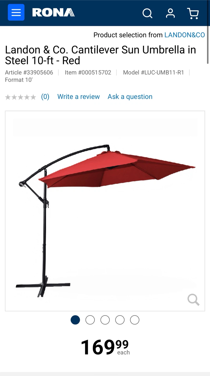 Sun Umbrella - Red - photo 2