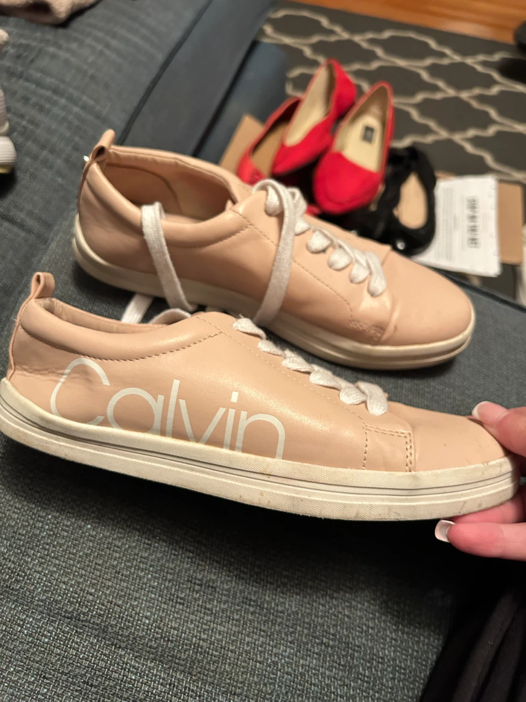Calvin Klein Blush Pink Sneakers size 6 #freecycle