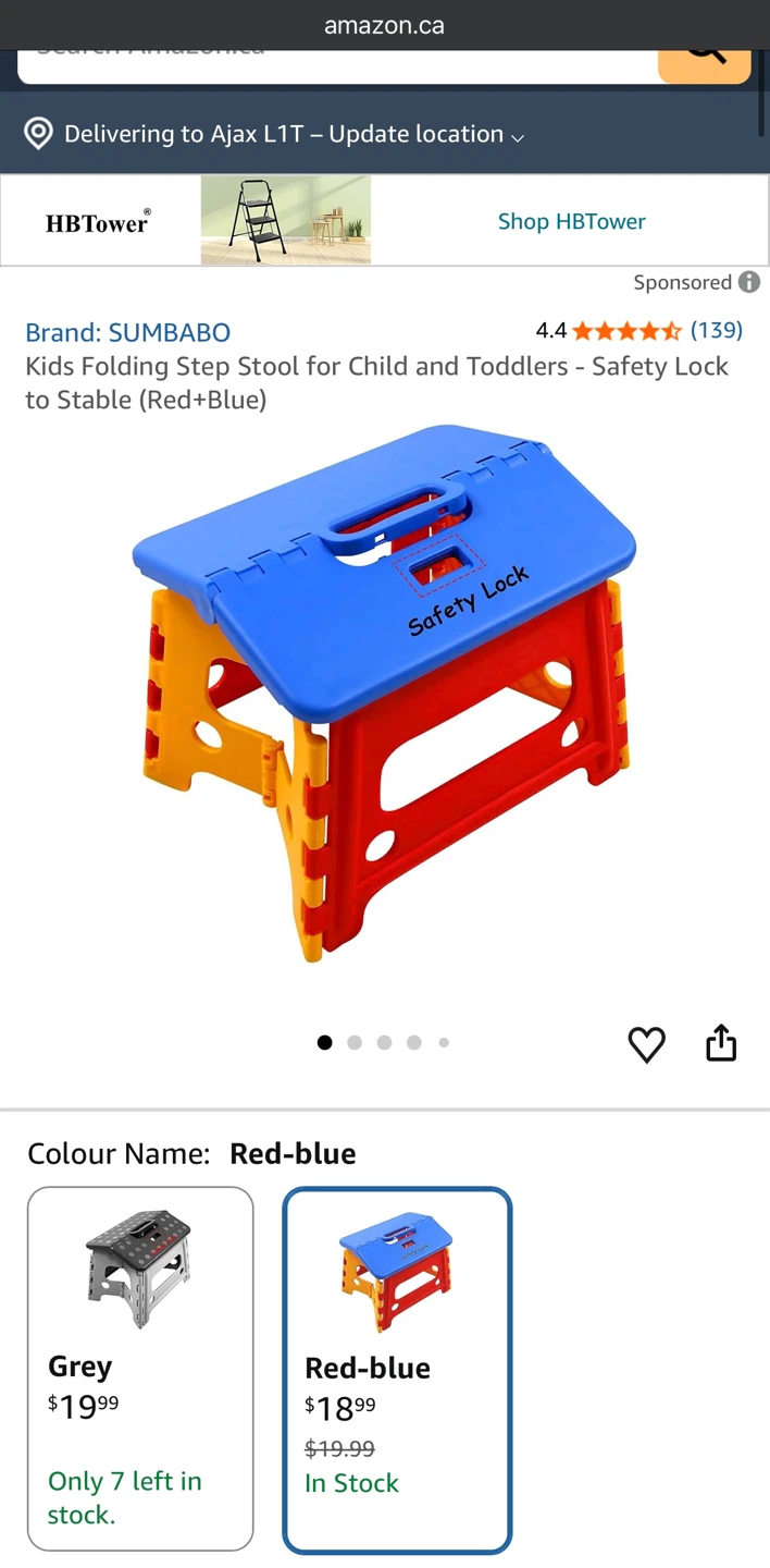 Kids step stool with safety lock - photo 4