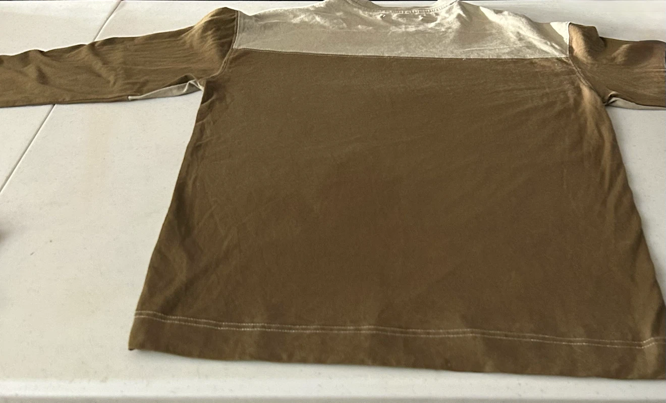 Oak + Fort Beige and Brown Long Sleeve Extra Small  T-Shirt - photo 3