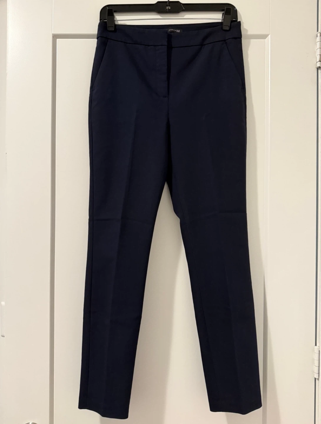 Zara women's navy straight leg trouser