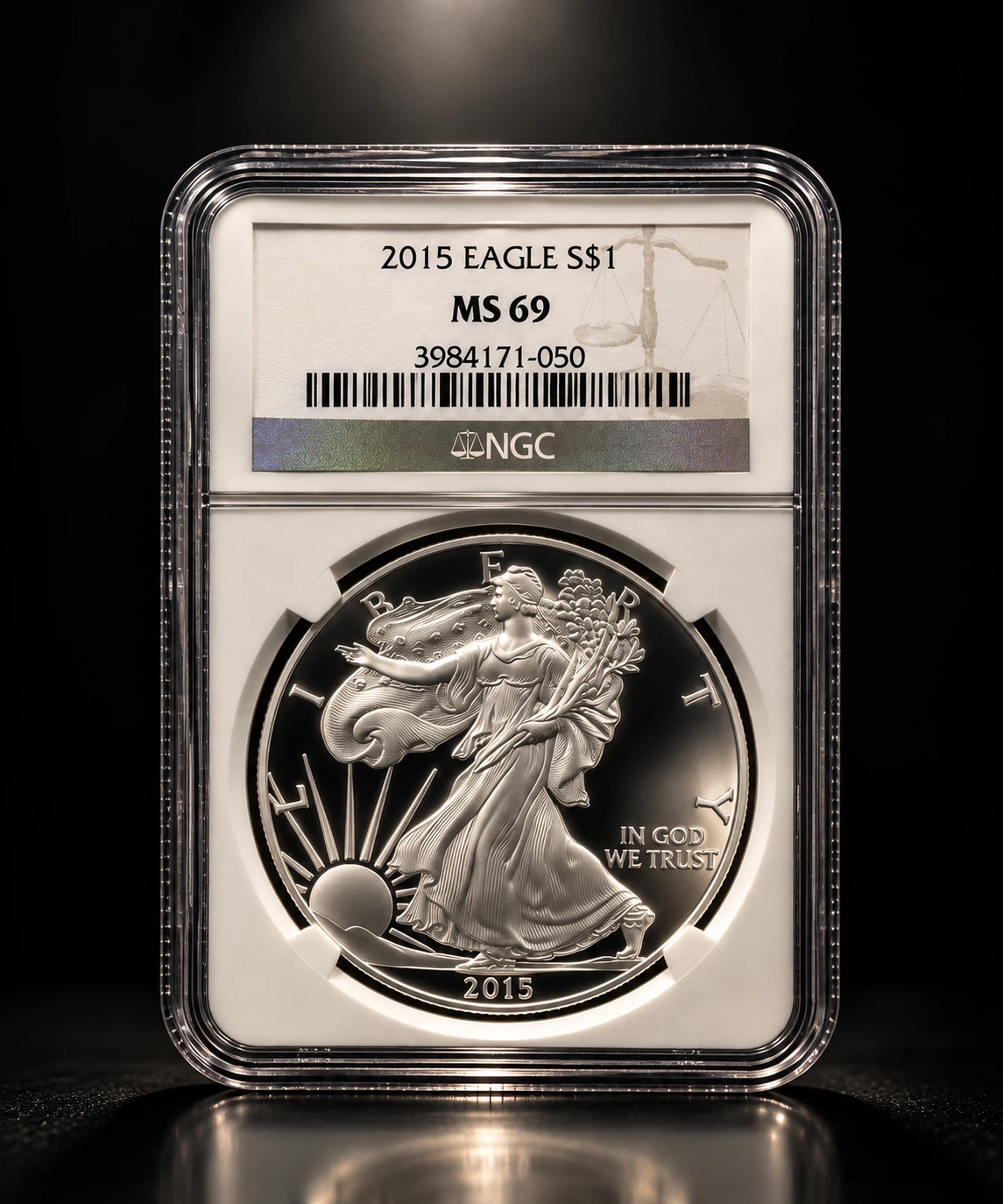 2015 American Silver Eagle S$1 MS 69 NGC