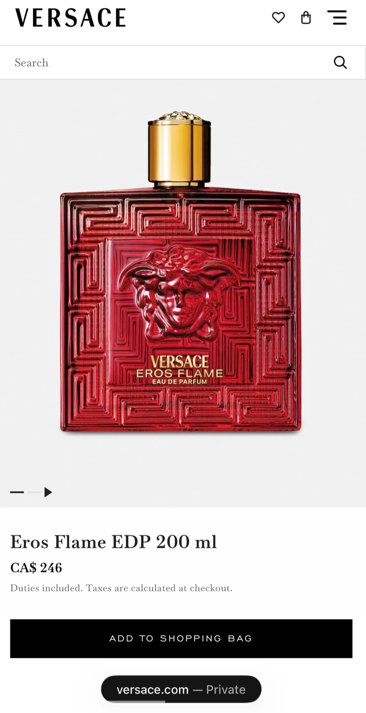 Versace Eros Flame Eau de Parfum 200 ml
