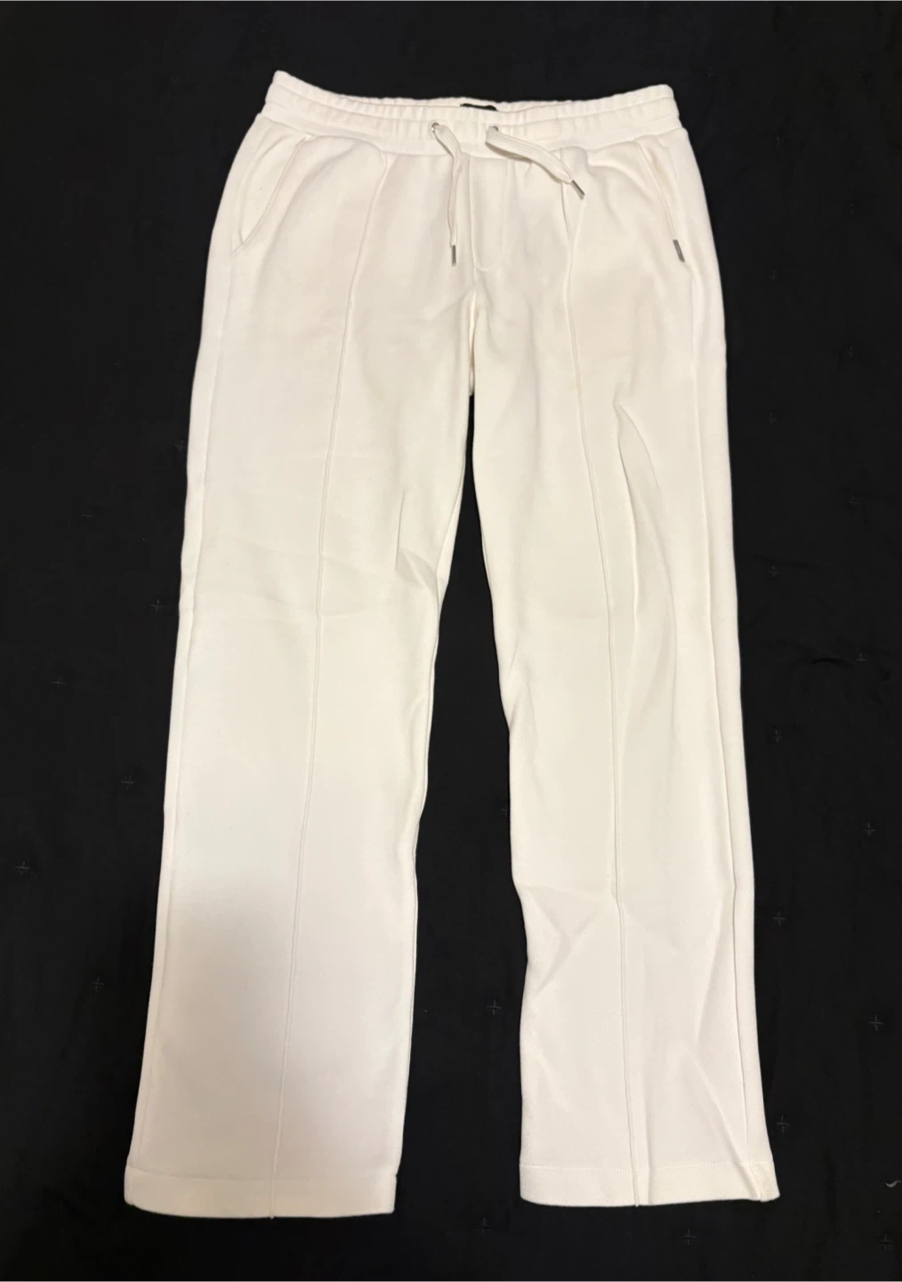 H&M White Regular Fit Sweatpants