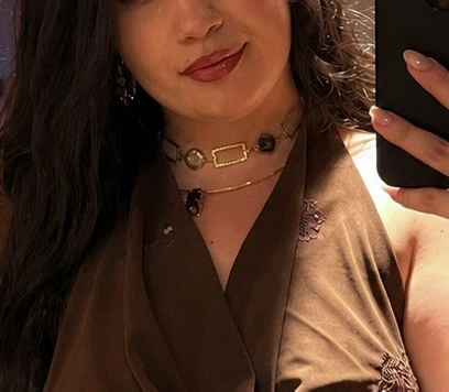TWO Gemstone Choker Necklace