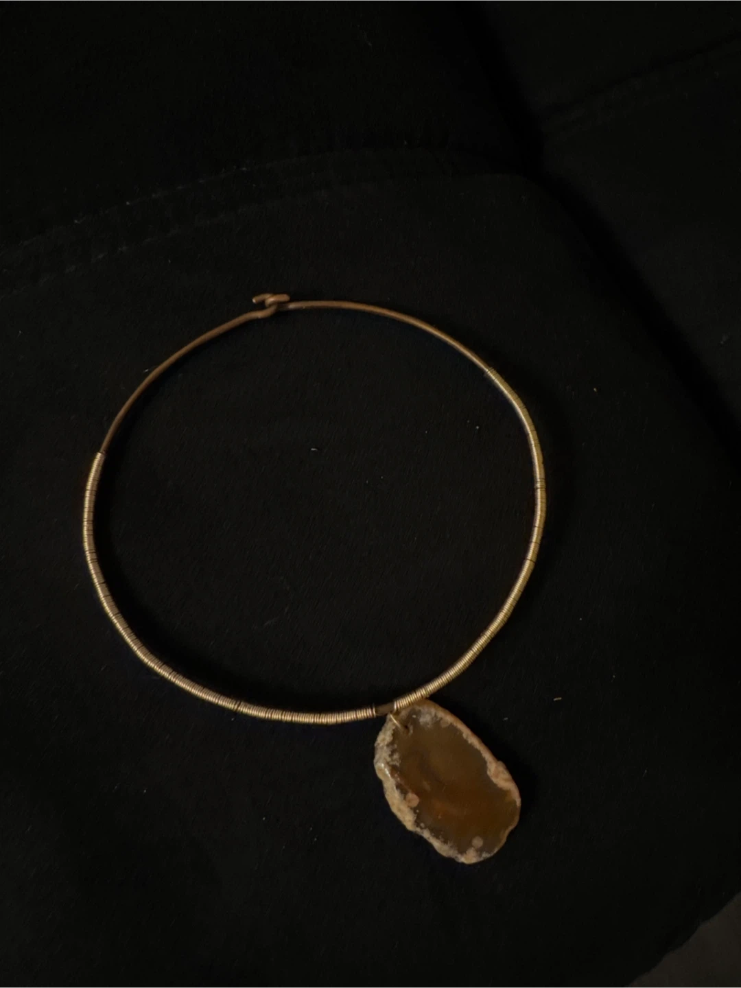 Handmade choker with agathe - photo 2