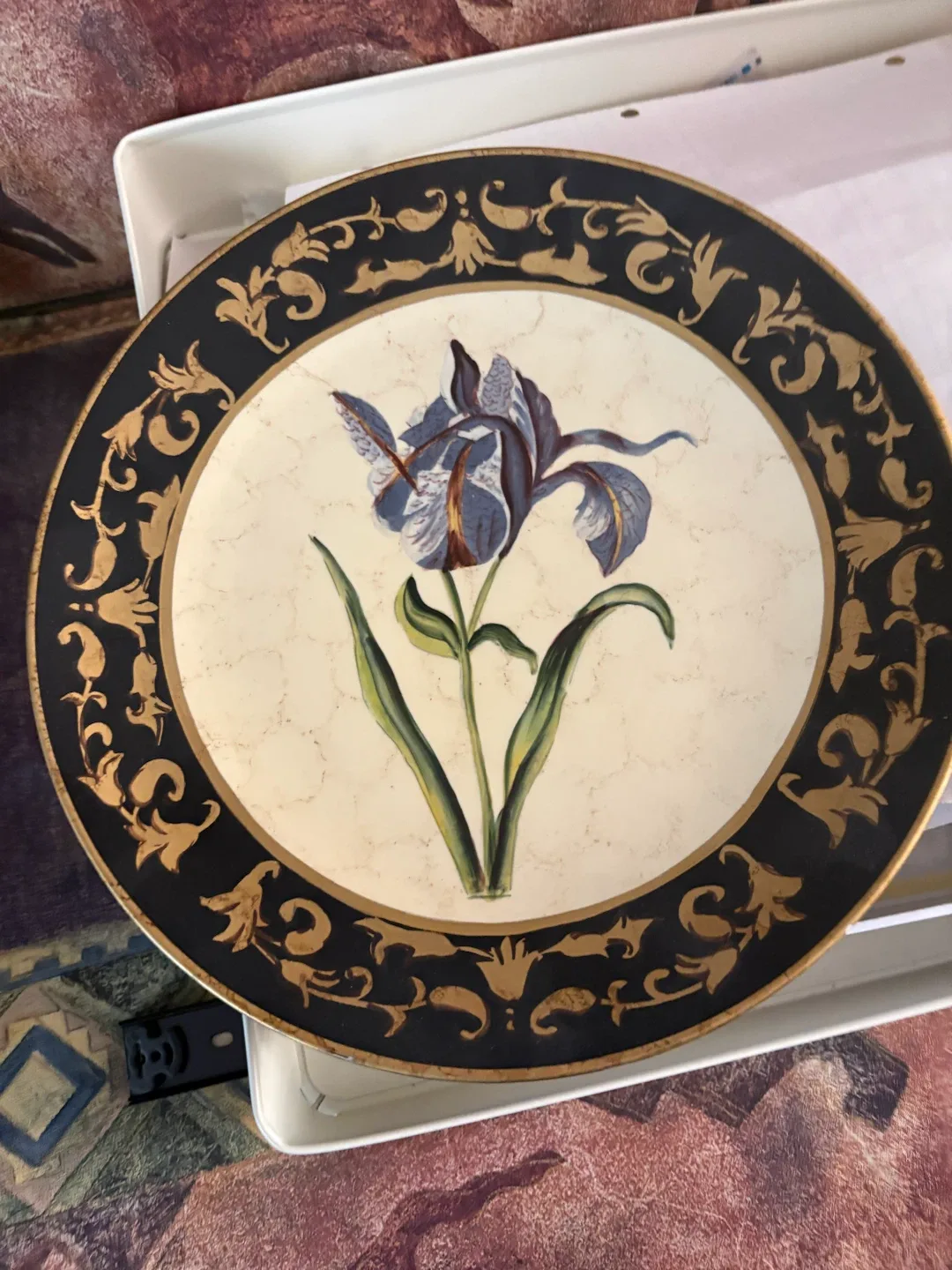 Decorative Floral Porcelain Plate