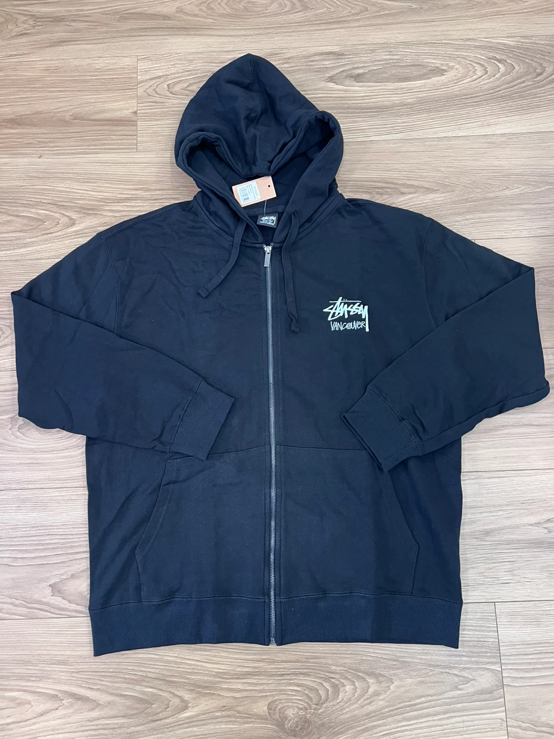 Stussy Vancouver Zip-Up Hoodie Black