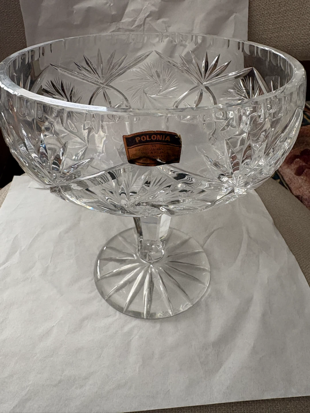 Polonia Crystal Footed Bowl