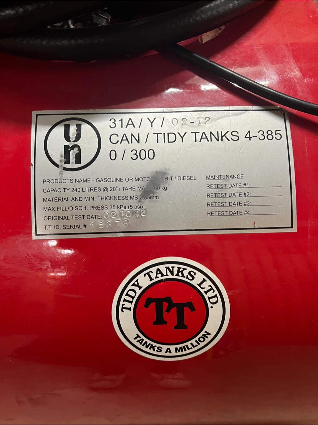 Tidy Tanks 240L Fuel Tank with Fill-Rite 12V Pump - photo 2