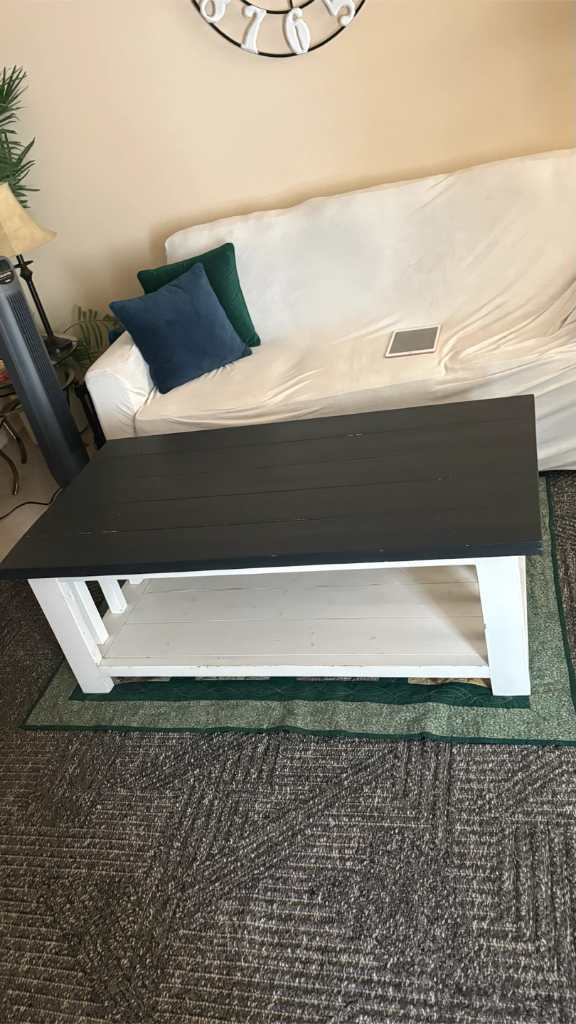 Rustic Coffee Table with Lower Shelf