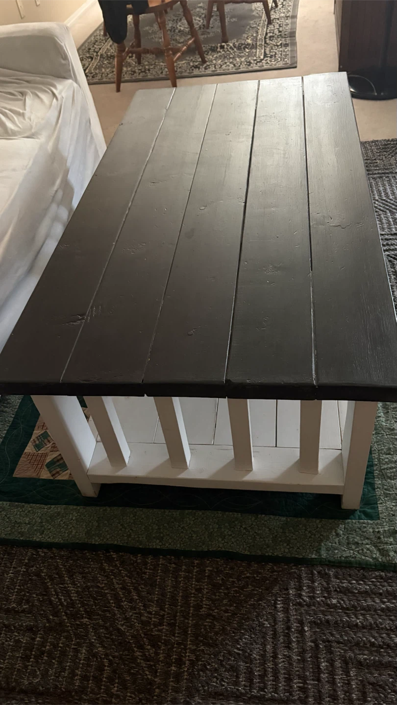 Rustic Coffee Table with Lower Shelf - photo 5