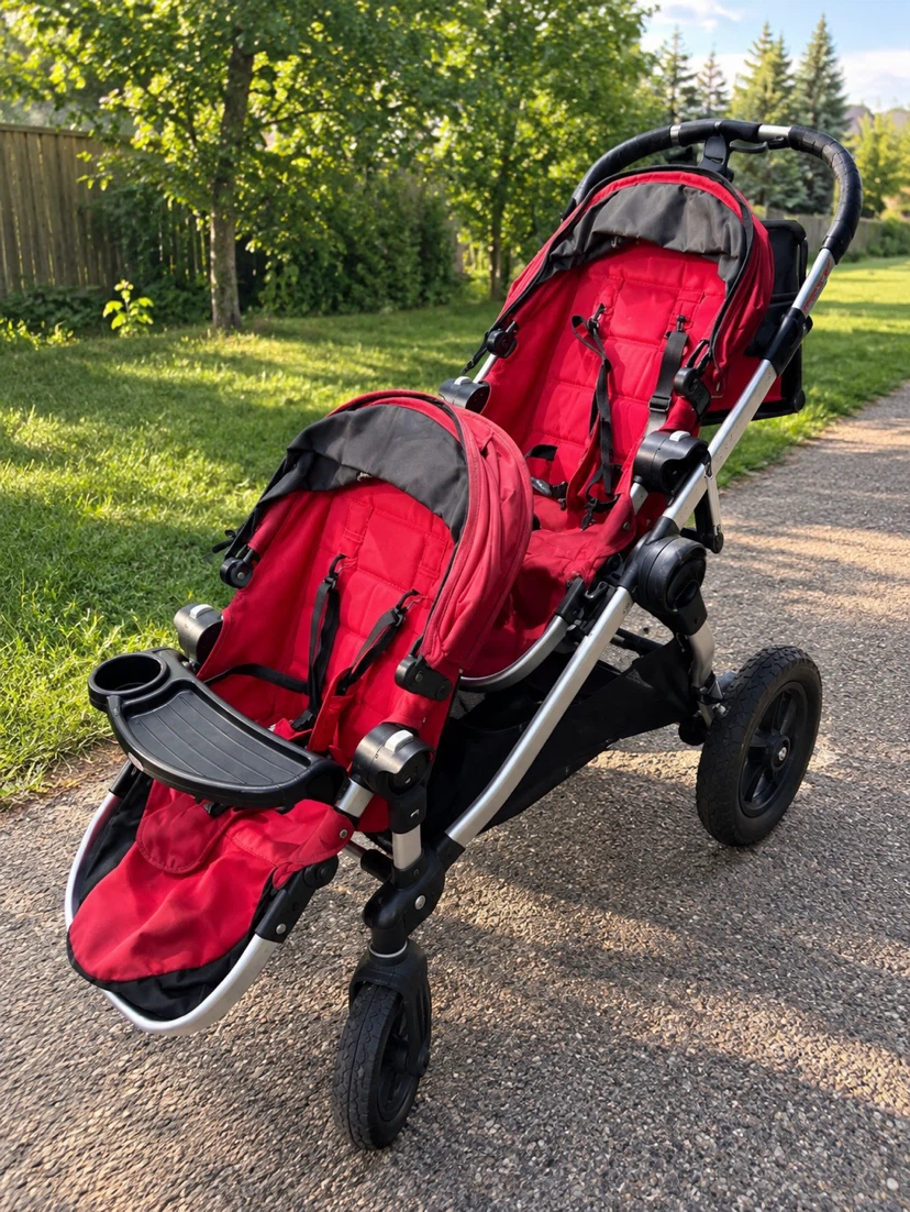 Baby Jogger City Select Double Stroller - Red