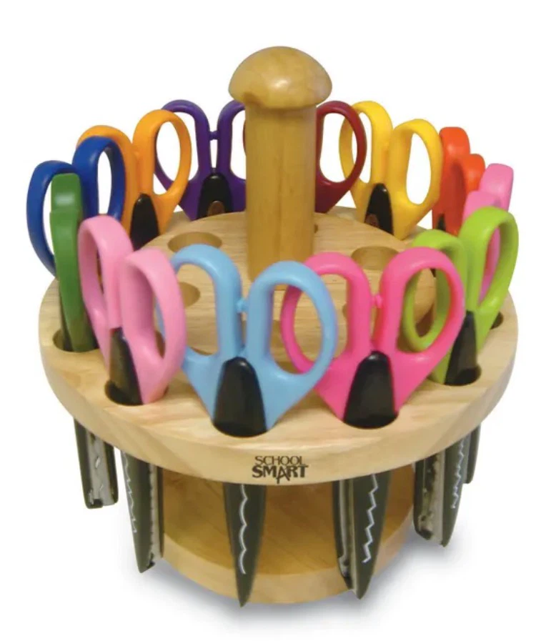 School Smart Paper Edger 10 Scissor Set with Stand