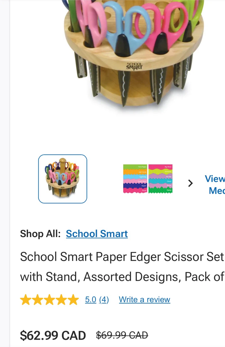 School Smart Paper Edger 10 Scissor Set with Stand - photo 2