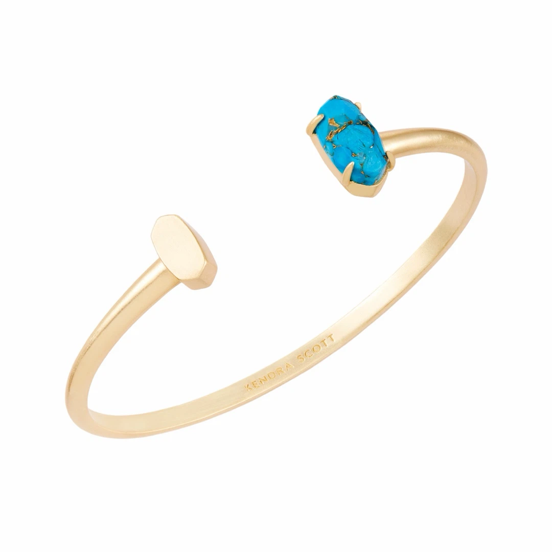KENDRA SCOTT VADA BRACELET BLUE TURQUOISE CUFF
