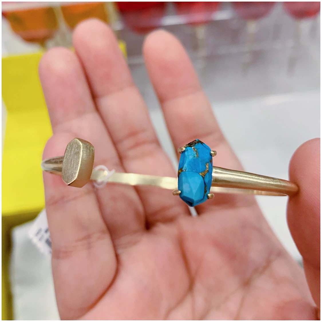 KENDRA SCOTT VADA BRACELET BLUE TURQUOISE CUFF - photo 2