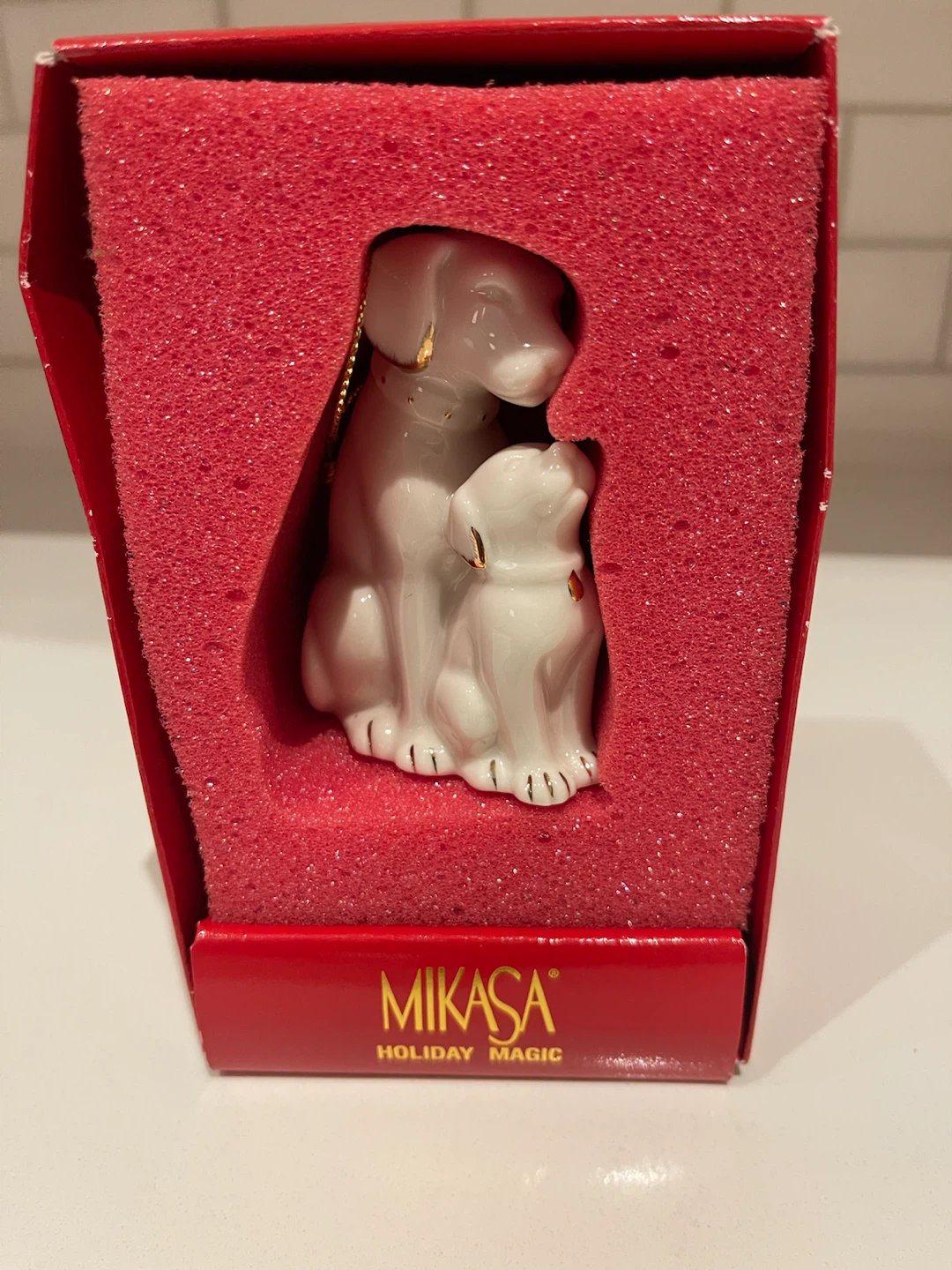 Mikasa Holiday Magic Dog Ornament