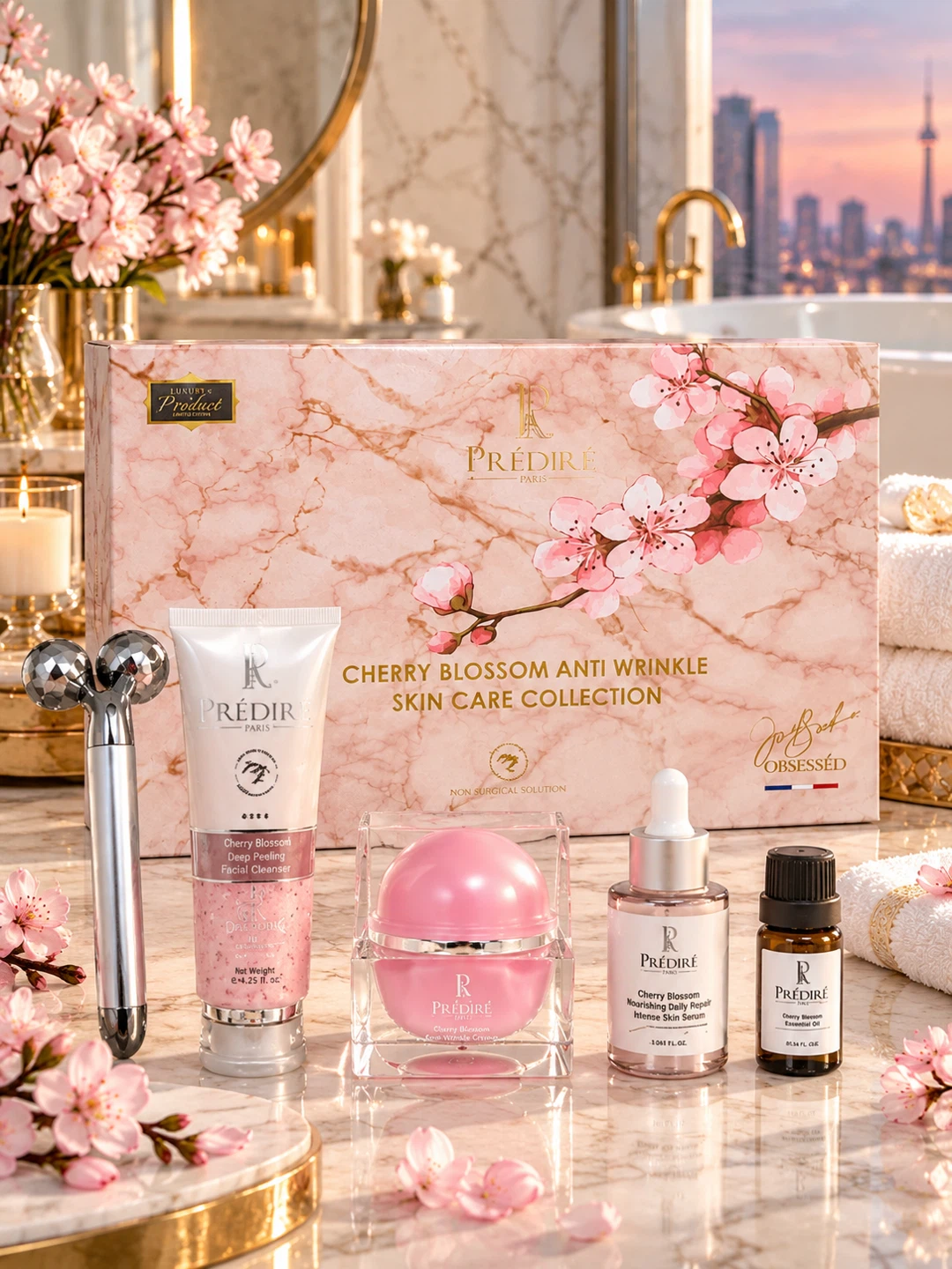 Prédiré Paris Cherry Blossom Anti-Wrinkle Skincare Collection