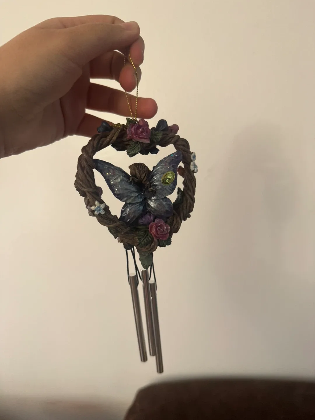 Fairy and Floral Wreath Wind Chime - photo 2